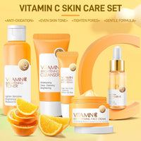 Cecelia May Vitamin C Skincare Set, Skin Care for Teenage Girls Gift Set, Facial Kit Skin Care Sets & Kits for Anti-Aging, Brightening, Women Gift Sets (5Pcs-Vitamin C)