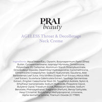 PRAI Ageless Throat & Decolletage Creme (50ml) with Shea Butter and Hyaluronic Acid for Long Lasting Hydration