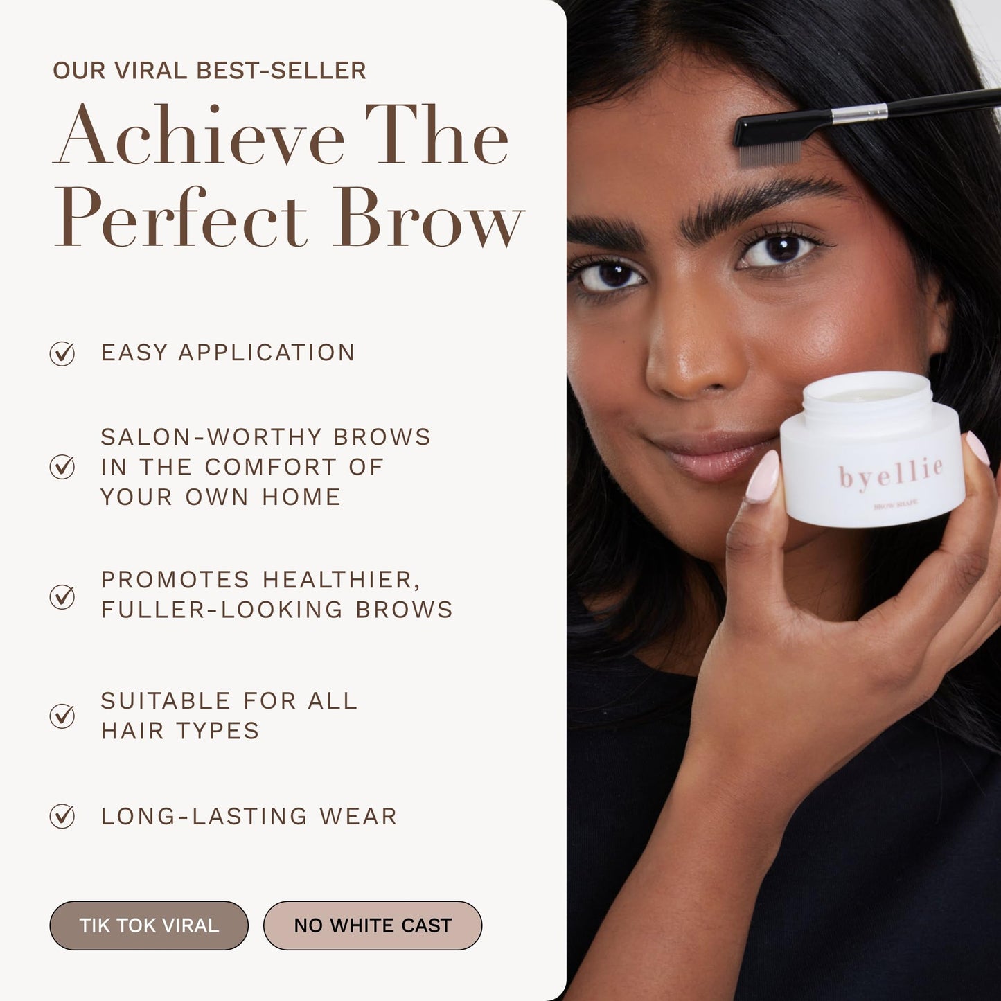byellie Byellie Brow Shape 30ml, Super Strong Clear Eyebrow Gel, Define, Shape & Hold All Day, No White Cast or Residue, Easy to Use Laminated Look, Natural Makeup, Vegan & Cruelty Free