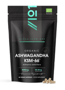 ALPHA01 Organic Ashwagandha KSM-66® 1650mg - 5% Withanolides with Black Pepper – 60 Vegan Capsules – Resealable and Recyclable Pouch by Alpha01