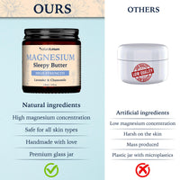 Magnesium Butter [NATURAL & VEGAN] - Topical Magnesium Chloride Cream Butter Support for Sleep, Bone, Heart & Muscle Health - Lavender & Chamomile – High Strength - Made in UK & Safe for Kids