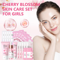 Asheyya Sakura Skincare Set & Kits, Skin Care for Teenage Girls, Skincare for Kids with Face Cream, Face Serum, Lip Mask, Sleep Mask, Eye Mask, Mud Mask(20 Pcs)
