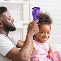 BESTOOL Detangling Brush for Black Natural Hair, Detangler Brush for Natural Black Hair Curly Hair Afro 3/4abc Texture, Faster and Easier Detangle Wet or Dry Hair with No Pain (Purple)