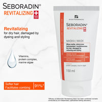 SEBORADIN REVITALIZING Hair Mask for Dry Damaged Color Hair 150 ml Hair Repair and Protection Strengthening Conditioner Hair andScalp Treatment Moisturizing Nourishing