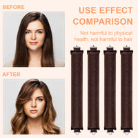 LFCFBH 4PCS Heatless Curling Rod, Soft Overnight Blowout Rods for Long Hair, Short Hair, Straight or Curly Hair