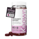 Known Pregnancy Support Gummies with 400mcg Folic Acid – Raspberry Flavour – Vegan Prenatal Multivitamin Gummy Supplement – with Vitamin D3, K, C, E, B12, Biotin & Zinc – 1 Month Supply