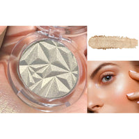 LYNTYAOU Highlighter Powder Makeup Palette, Face Highlighter Palette, Long Lasting Lightweight Shimmer Colors for Highlighting and Contouring, Diamond Shine Highlighter (Golden)