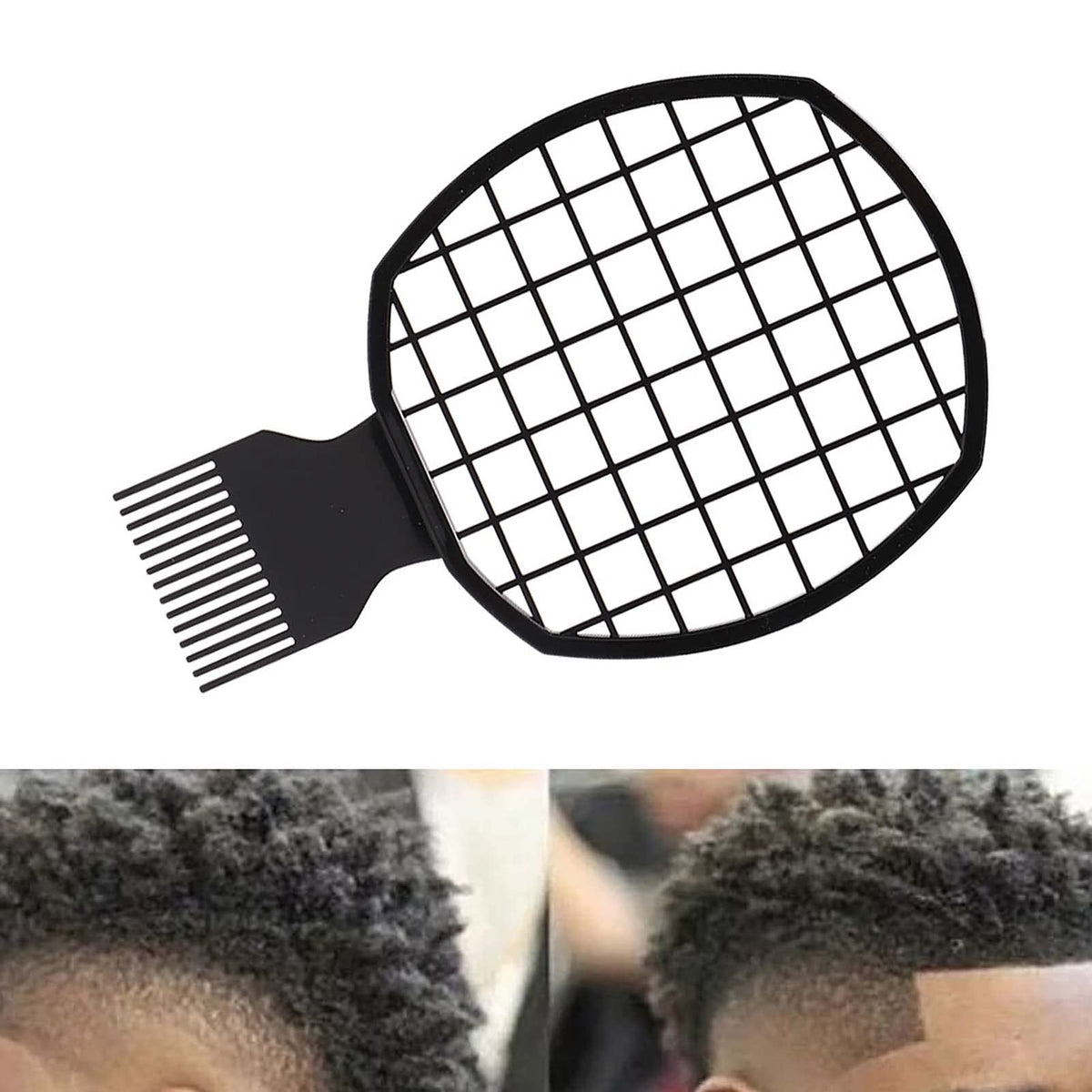 Acouto Men Afro Curly H Comb Dreadlocks Tin Foil Hot Perm Comb H Styling Tool Afro Sponge Comb Sponge B 2 in Design The Net Like Afro Hair Large Sponge Tennis Racket Afro Hair Sponge