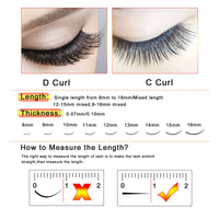 Higu clace Premade Fans Volume Eyelash Extensions 3D|4D|5D|6D 0.07/0.10mm Curl C/D 8mm~18mm 3D 0.10 D 15mm Short Stem Russian Premade Lash Extension Fans (3D 0.10 D 15mm)