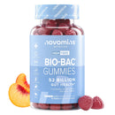 novomins Probiotic Gummies - 52 Billion CFU - 11 Bacteria Strains - 60 Gummies - Probiotics for Gut Health & Gut Flora - with Vitamin C, Calcium and Fibre - Vegan & Gluten-Free - 1 Month Supply - Novomins