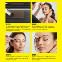 SEVICH Root Touch up, Hairline Powder with Brush, Instantly Conceals Hair Loss, Thinning Gray Hair Shadow Toppers for Women & Men, 48H Makeup Lasting, 8g Large Capacity Black