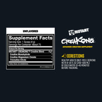 Mutant MUTANT CREAKONG – Advanced Creatine Supplement with Triple Creatine Blend for Muscle Strength, Size & Performance – Unflavoured, Banned Substance Tested – 300g (75 Servings)