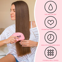 Unibos | Hairbrush - The Detangling Hairbrush Wet & Dry Hair | For All Hair Types | Best Brush/Comb for Women, Girls, Men & Boys - Use in Wet and Dry Hair | 2pcs (Pink&Purple)