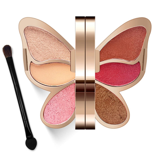 Erinde Butterfly Eyeshadow Palette Makeup, Matte Shimmer Metallic Eye Makeup Palette, Highly Pigmented, Naturing-Looking, Blendable Long Lasting Waterproof Eye Shadow Palette, Gifts Presents