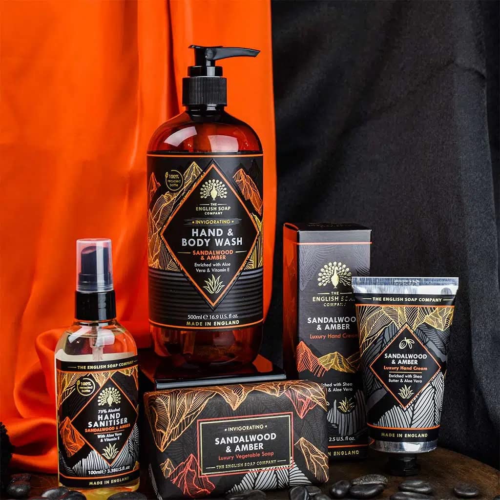 The English Soap Company Radiant Collection Hand Cream Sandalwood & Amber 75ml
