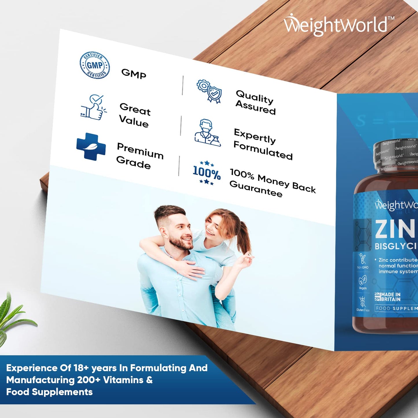 High Strength Zinc Tablets 50mg – 400 Vegan Zinc Bisglycinate Tablets 6+ Months Supply – High Absorption Zinc Supplements for Skin, Hair and Nail - Immunity Supplements for Men & Women
