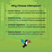 Lifetropics Adaptogen Complex | Plant-Based Supplement | Contains Ashwagandha, Rhodiola Rosea, Bacopa Monnieri | Rich in Withanolides, Salidrosides, Rosavins, Bacosides | 90 Vegecaps