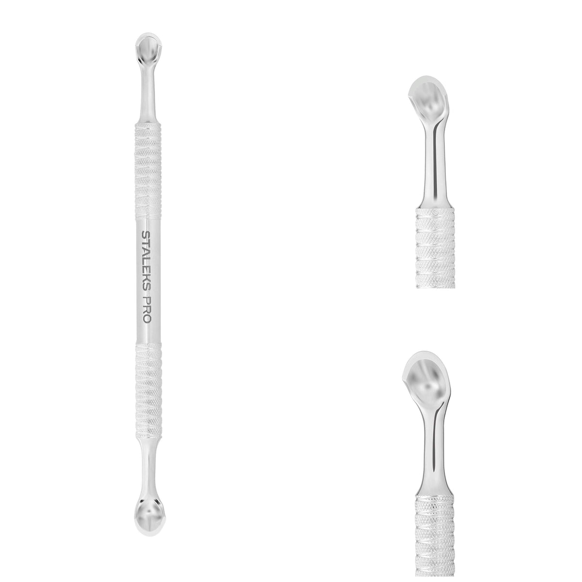 VJ Cuticle Pusher EXPERT 52 Staleks Manicure Pedicure New (PE-52/1 ROUNDED CURVED PUSHER SLIM + BROAD) Professional pusher for salon use