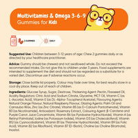 maxmedix Multivitamin for Kids - 120 Tasty Gummies - 2 Months Supply - 17 Ingredients Like Vitamins A, C, D, B12, B6, E & Zinc - Natural Raspberry & Orange Flavours - Gluten-Free Kids Vitamins with Omega 3-6-9