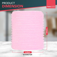 SOL 4pk Pink Hair Rollers for Hair Volume, Velcro Rollers for Hair Roller Pink Hair Curlers Rollers for Hair Curling Velcro Hair Rollers for Long Hair Rollers Self Grip Hair Rollers for Soft Bouncy Curls