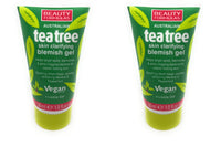 Generic 2 x Australian Tea Tree Skin Clarifying Blemish Gel, Cooling Refreshing Menthol and Peppermint, invisble gel, 2x30ml