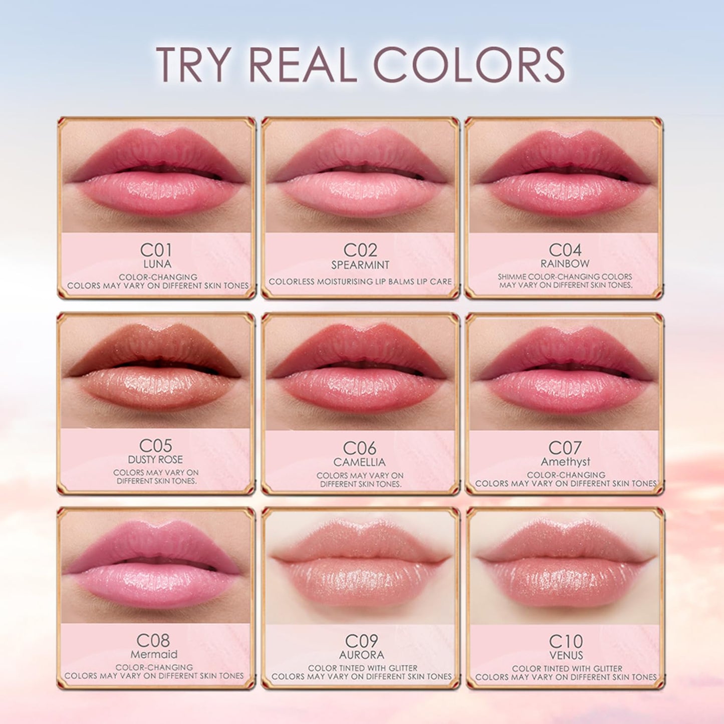 CATKIN Moonlight Lip Balms for Lip Skin Care and Lip Treatment, Natural with Vitamin E for 6h Moisture Care Lip Balm, 3.3g (C02 Spearmint)