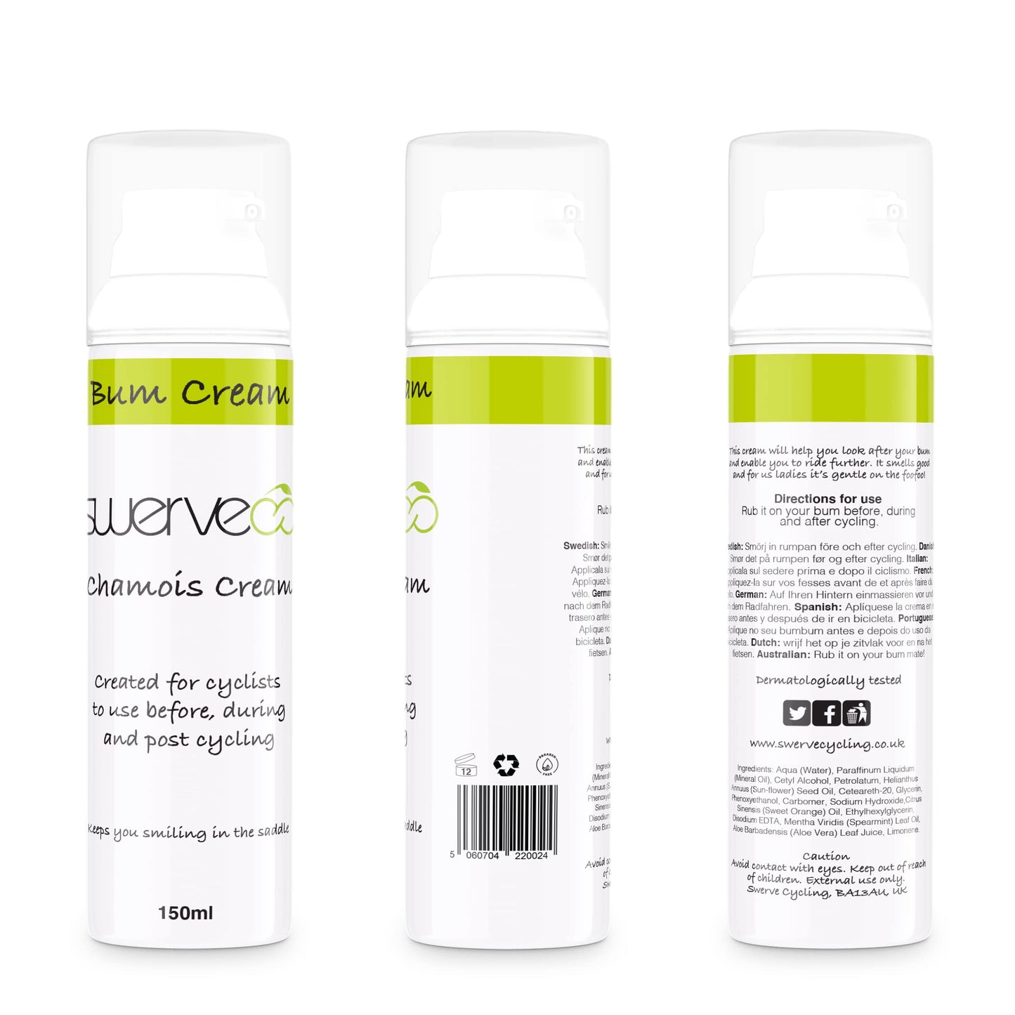 Chamois Cycling Bum Cream by Swerve