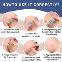 Bettinay 120 PCS Face Lift Tape Invisible, Waterproof Lifting Sticker for Hide Wrinkles Double Chin Saggy