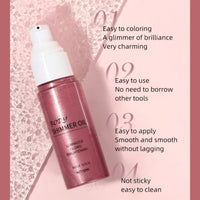 ISBEAUSOLS Body Shimmer Oil,Body Oil for Women,Body Rose Gold Shimmer Oil,Body Glow Oil Shimmer Highlighter,Body Moisturiser Oil For Face, Body & Hair,Nourishing & Glowy Body Shimmer 50ML