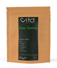 Vita Nutrients Pure Greens Superfood Powder 150g - Premium Organic Blend of 6 Plant Based Super Greens - Vegan & Gluten Free - Vitamin Fibre & Mineral Rich Formula - Made in The UK