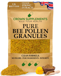 vegishake Pure Bee Pollen Granules Raw |Clean Honey Bee Supplements | Crown Supplements UK (500g)
