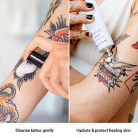 Stories & Ink Tattoo Care Stories & Ink Tattoo Aftercare Duo - 2-Step Routine for Fresh Tattoos, Contains: Cream & Foam Cleanser