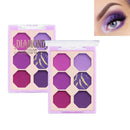 LYNTYAOU Purple Eyeshadow Palette, Pink Make-Up Palettes Shimmer Eye Shadow, Highly Pigmented Matte Shimmering Make up Set, 6 Colour Waterproof Longlasting Eye Shadow Palette