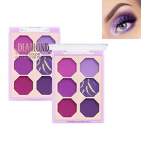 LYNTYAOU Purple Eyeshadow Palette, Pink Make-Up Palettes Shimmer Eye Shadow, Highly Pigmented Matte Shimmering Make up Set, 6 Colour Waterproof Longlasting Eye Shadow Palette