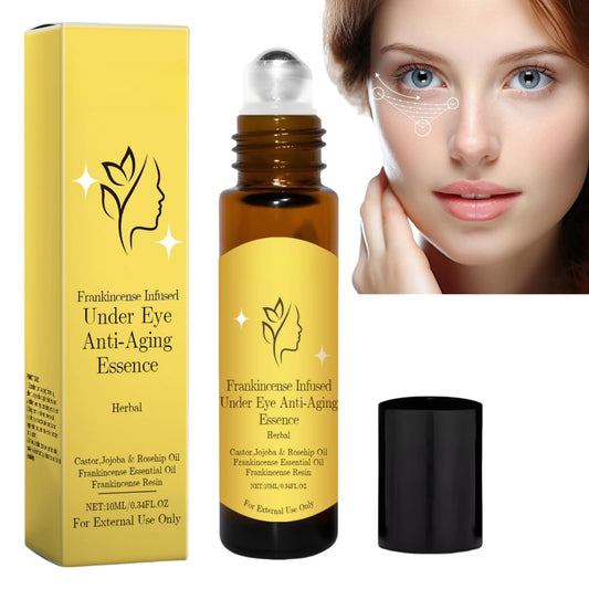 Castor Oil and Frankincense Roller Ball,Rollerball Castor Oil,Eye Cream,Rollerball for Eyes,Castor Oil Eye Roller,under Eye Cream,Eye Cream for Dark Circles and Puffy Eyes,Anti Wrinkle Eye Cream