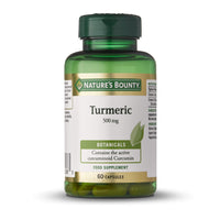 Nature's Bounty Turmeric 500 mg Capsules - Pack of 60 Capsules, Two-a-day - 450mg of Turmeric Root - Contains Curcumin - Gluten Free