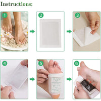 Jijizhazha 70 Pcs Natural Ingredients Detox Foot Patches,Organic Bamboo Vinegar Detox Foot Pads Improves Sleep Quality,Easy to Use(Extra Socks)