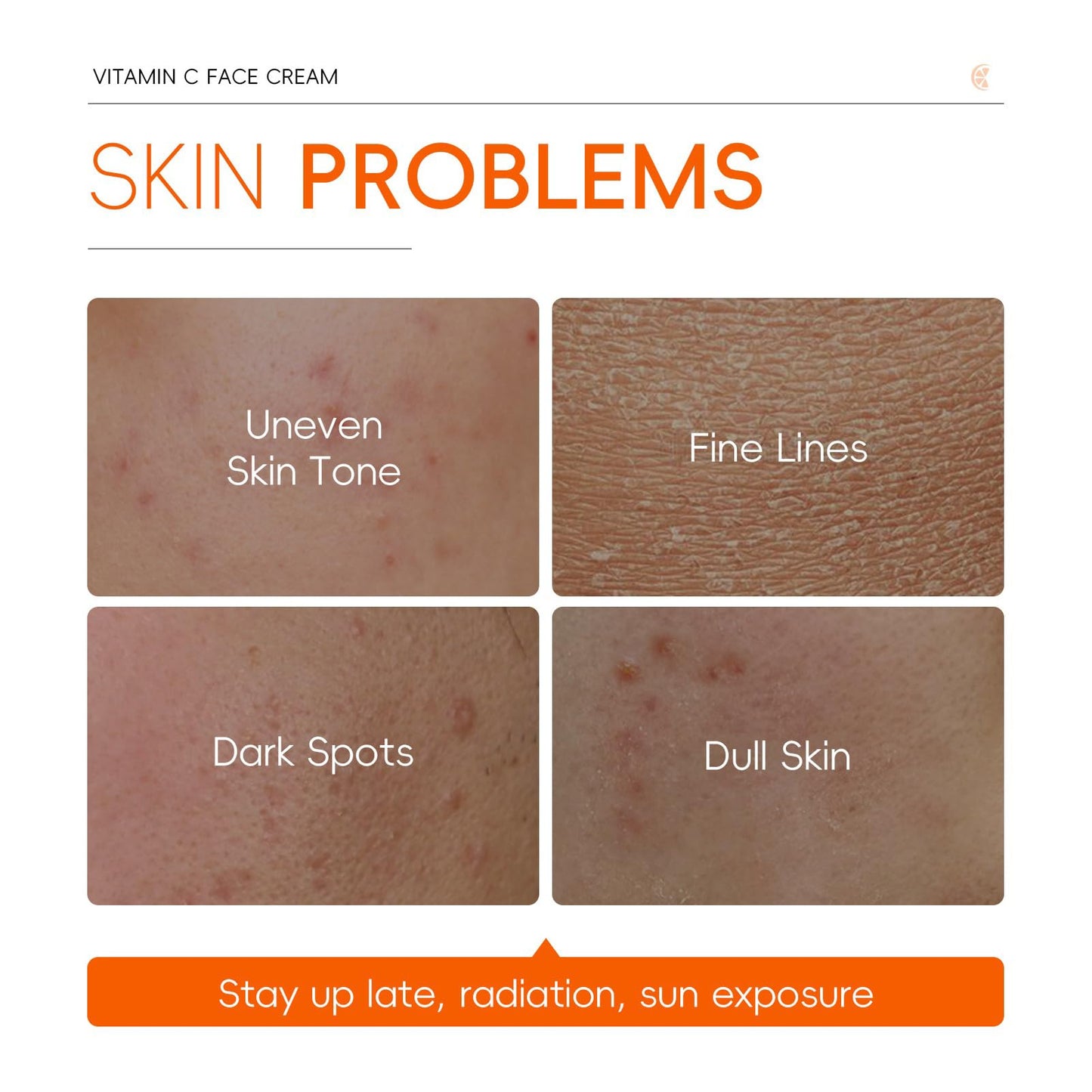 INSKIN Vitamin C Moisturiser For Face, Vitamin C Cream, Moisturiser Face Women, Anti Aging & Wrinkle Day And Night Cream For Women & Men, to Reduce Uneven Skin Tone,Fine Lines for Skin Care