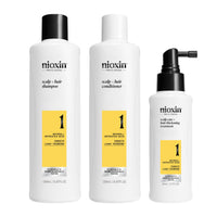 NIOXIN Nioxin Scalp + Hair Thickening System 1 Kit - Hair Thickening System for Natural Hair with Light Thinning - Shampoo, Conditioner & Scalp Treatment (150+150+50ml)