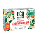 Little Soap Company Eco Warrior Sensitive Facial Bar Soap | Vegan, Cruelty-Free, No SLS or Parabens, Eco Friendly - Gently Cleansing Natural Soap Bar Made with Castile Olive, Chamomile & Calendula Essential Oils, 100g