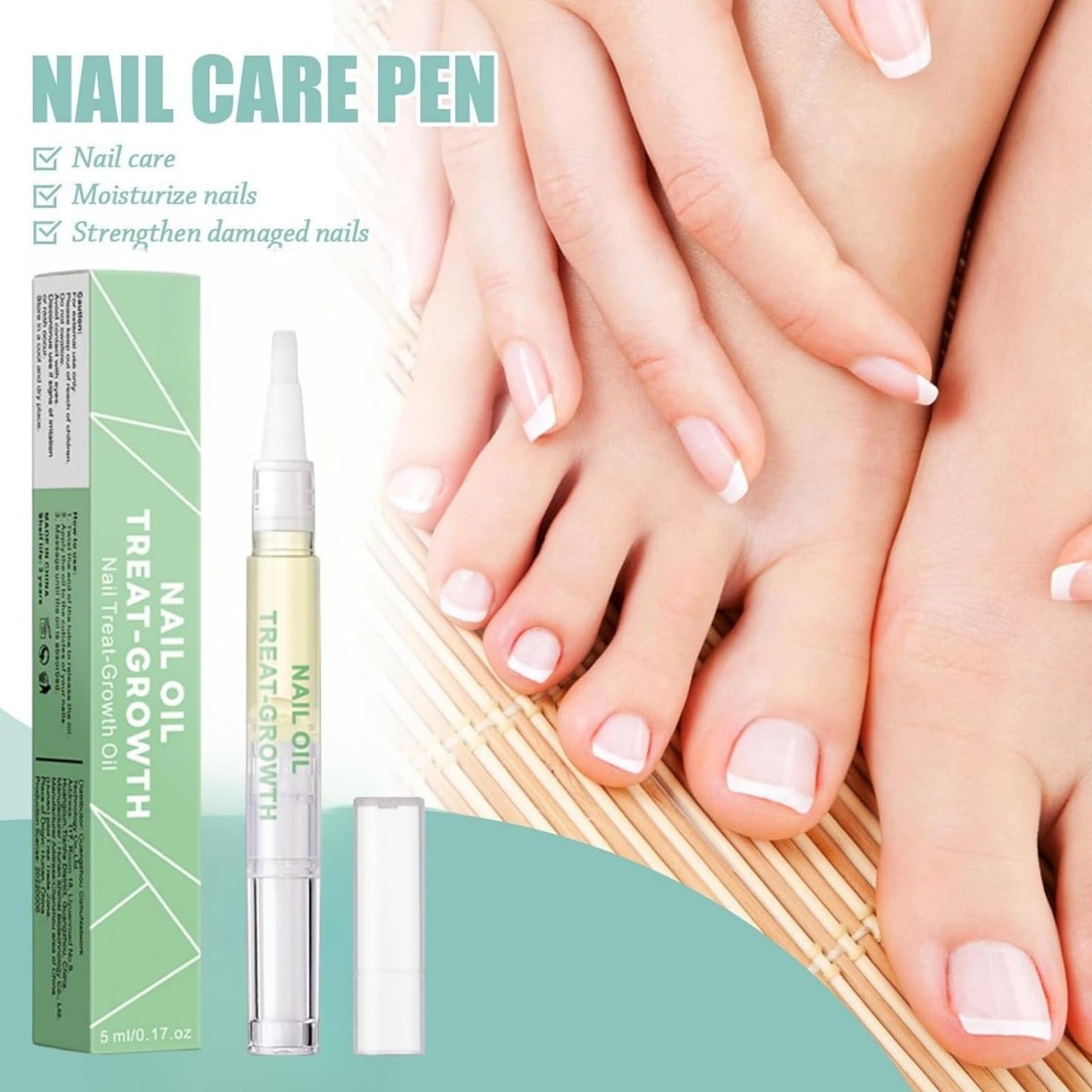 2pcs Radiant Nail Growth Oil,Cuticle Moisturizer & Nail Strengthener with Vitamin E Cuticle N/ail Oi/l,Radiant N/ail Growth O-il Pen,Cuti-cle Oi/l Pen for Nails,Nail-Oil Treatment for Damaged Na-ils