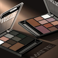 GEEWHILE Eyeshadow Palette Matte Eye Shadow Pallets Long Lasting 10 Eye Shadow Shades Smokey Makeup Highly Pigmented Purple Brown Eyeshadow Makeup Palette,Waterproof Eyeshadow With Dual-Ended Applicator Brush