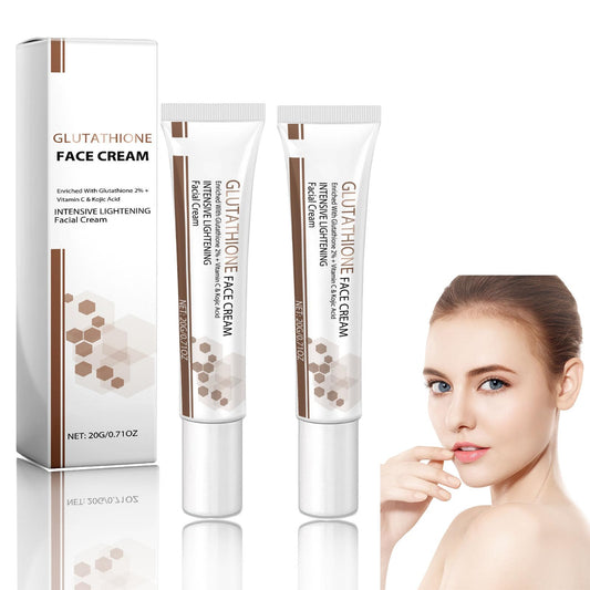 ISBEAUSOLS Glutathione Face Cream 2PCS - Kojic Acid Face Cream for Skin Tone Correcting - Vitamin C Face Cream - Face Moisturiser Cream - Skin Care Face Cream - Anti Wrinkle, Anti Aging