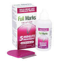 Full Marks 100 ml Lice Prevention & Egg Elimination Solution With Scalp Comb, 5-Minute Clinically Proven Treatment, Effective For Kids & Adults