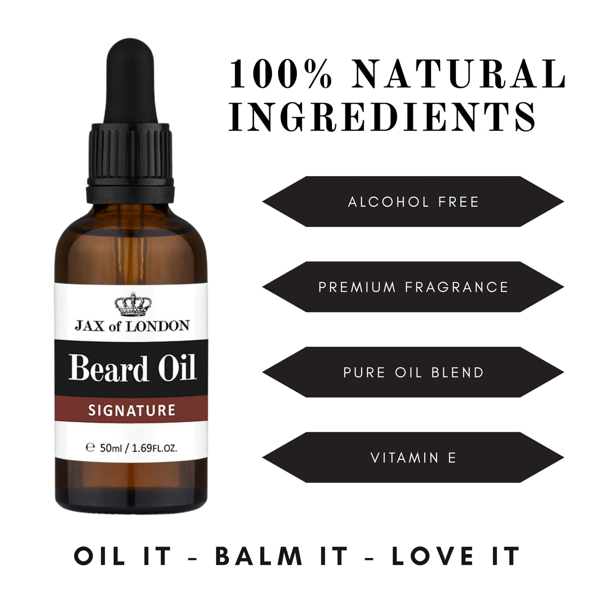 JAX OF LONDON Jax of London Beard Oil Gift Set for Men – Signature & Sweet Inspired Fragrance – Softens, Conditions & Hydrates Beard – Non-Greasy Grooming Oils – Made in UK – 2 x 50ml Signature and Million