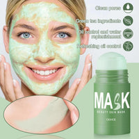 Tianyue Green Tea Mask Stick, Green Tea Deep Cleanse Mask, Blackhead Remover Mask, Green Tea Extract Deep Cleansing and Moisturizing, Shrinking Pores, Suitable for Men and Women, All Skin Types.