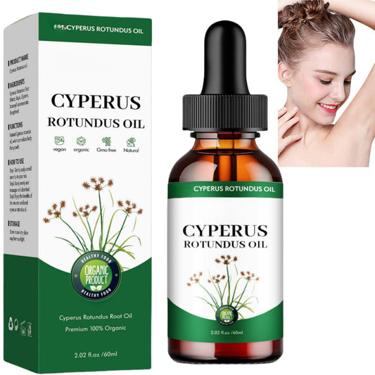 60ML Cyperus Rotundus Oil,Cyprus Oil Natural Nut Grass Oil,Pure Cyperus Oil for Skin Care,Organic Cyperus Rotundus Oil Reducing Body Hair Growth,Hair Inhibitor,Cyperus Oil Natural for Hair Removal