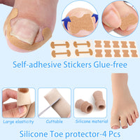 Professional Ingrown Toenail Treatment Kit, Podiatry Tools with Corrector Braces,Nail File and Lifter,Pain Relief Patches,Curved Toenail Corrector for Women Men