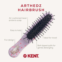 KENT Kent ArtHedz Cats Designed Pocket Size Hairbrush