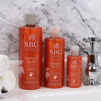 SBC Skincare Rosehip Oil Body Wash 300ml, Anti-Ageing Bath and Shower Body Wash with Rosehip Oil and Vitamins A, C and E, Delicate Scent